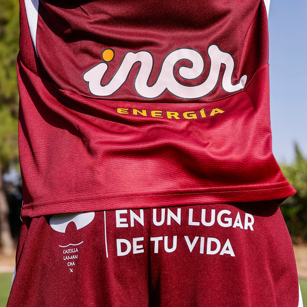 CAMISETA VISITANTE GRANATE JUGADOR JUNIOR 24/25