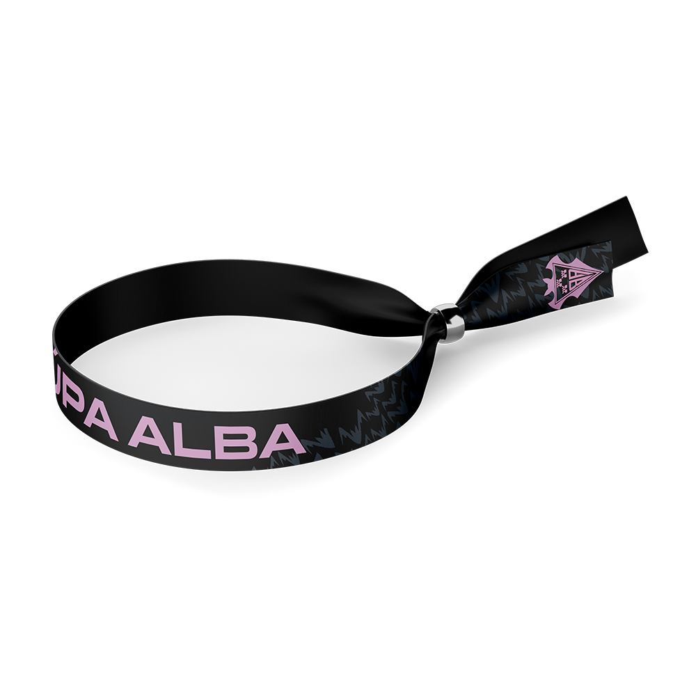 PULSERA AÚPA ALBA NEGRA/ROSA