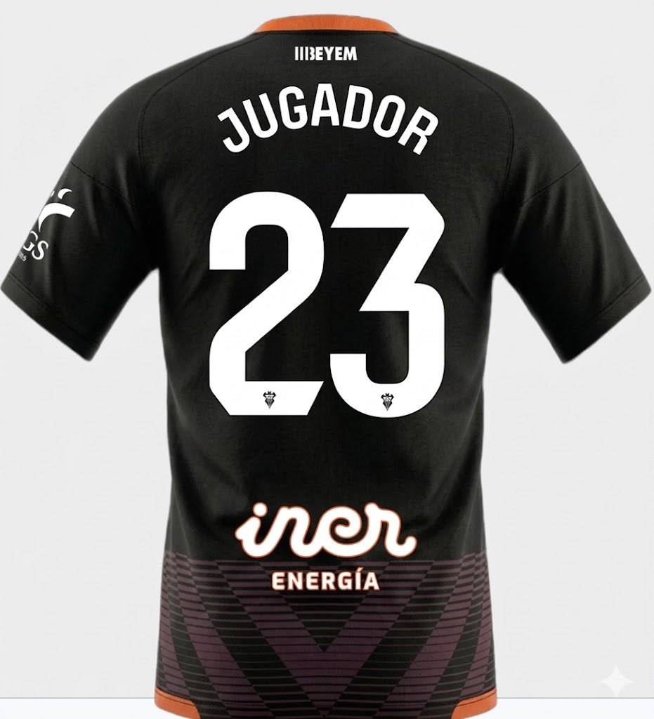 CAMISETA VISITANTE NEGRA JUGADOR JUNIOR 26/27